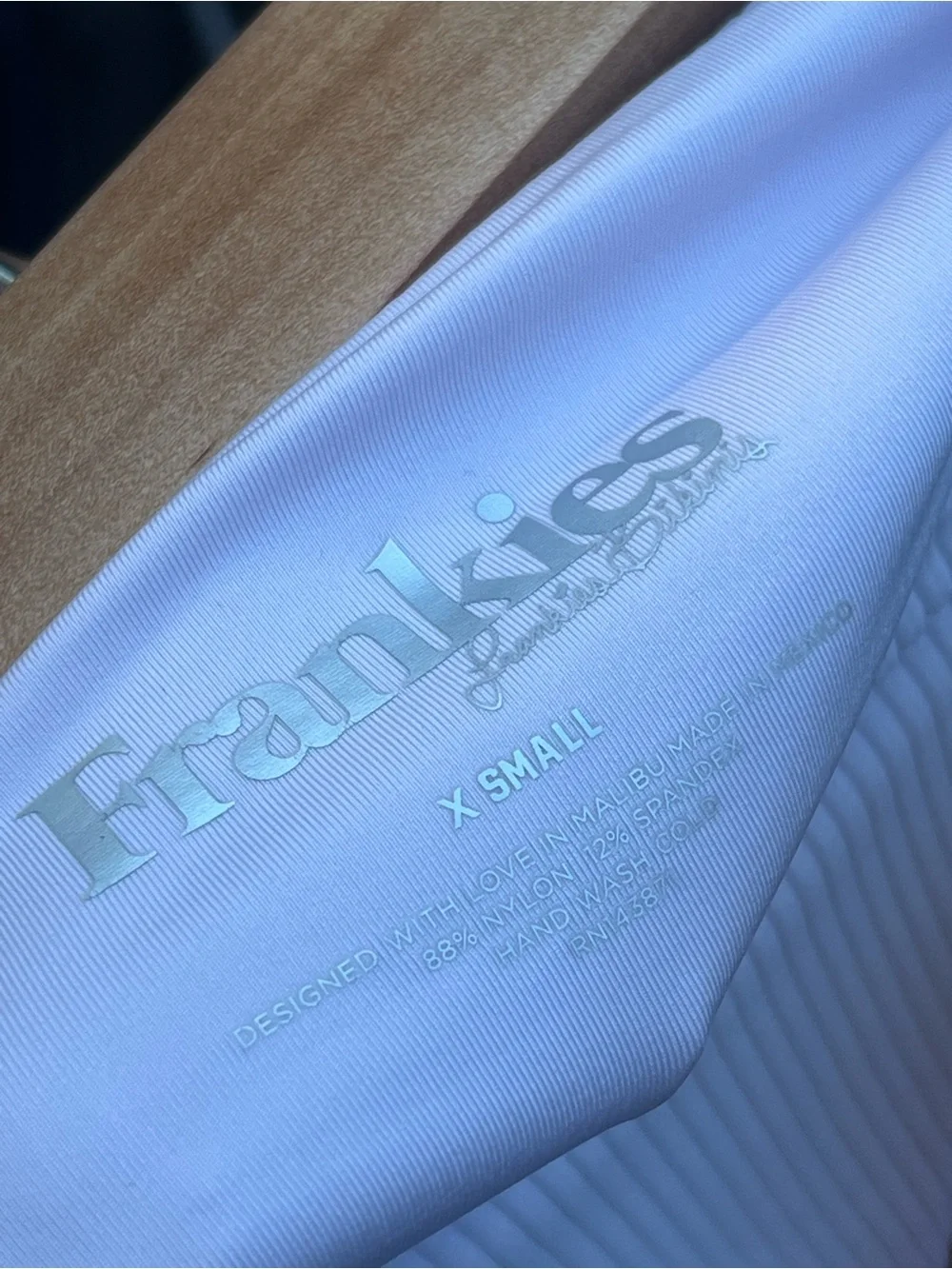 NWT Frankies Bikinis Jenna Ribbed High Waist Bikini Bottom XS